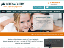 Tablet Screenshot of coursacademy.com